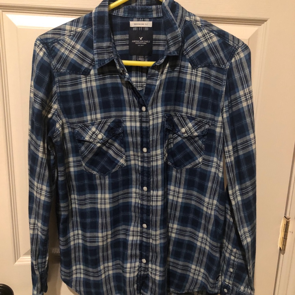 American eagle blue flannel
